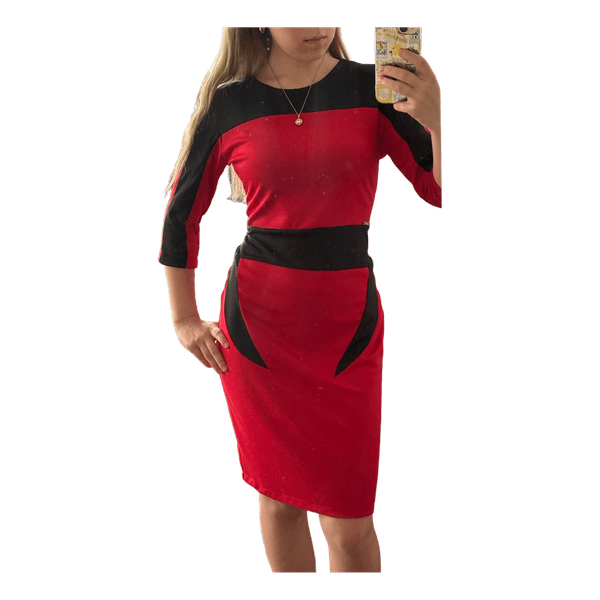 Red black dress