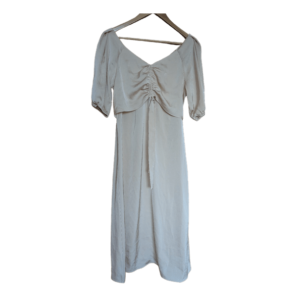 Cream maternity satin dress