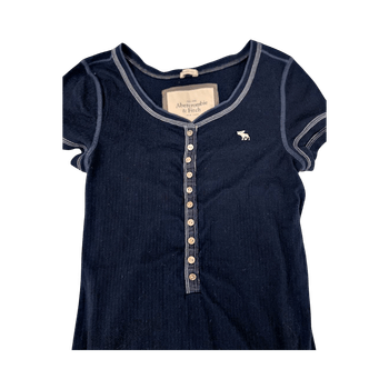 Navy blue Abercrombie henley t-shirt