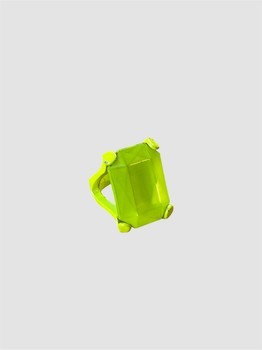 Neon yellow statement ring