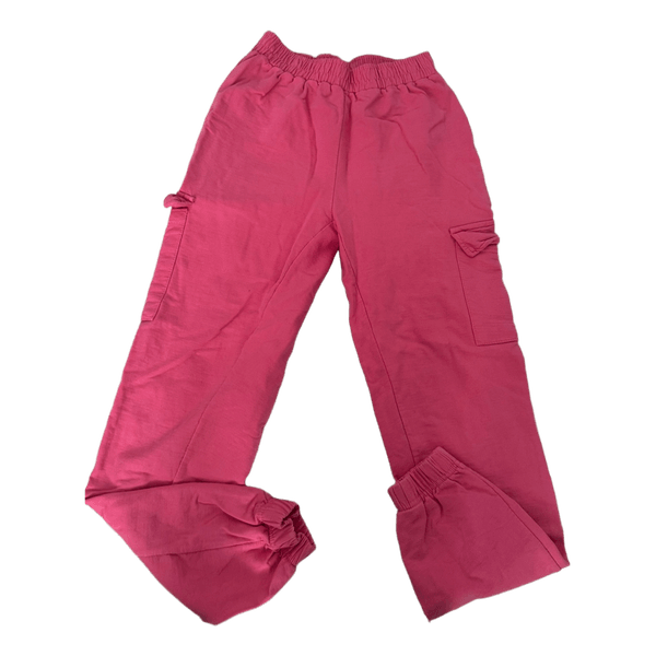 Pink cargo trousers