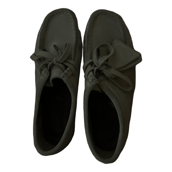 Beige ruskindsloafers clarks