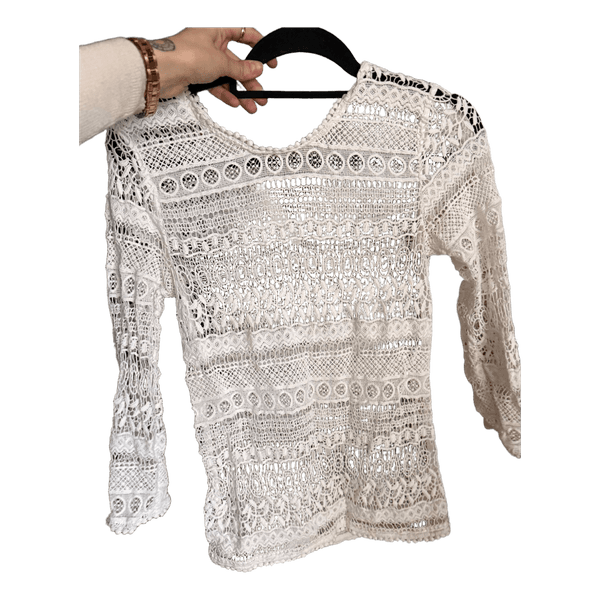 Part Two white lace top