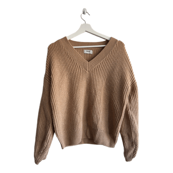 Beige v-neck sweater