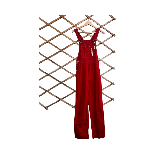 Red cotton overalls