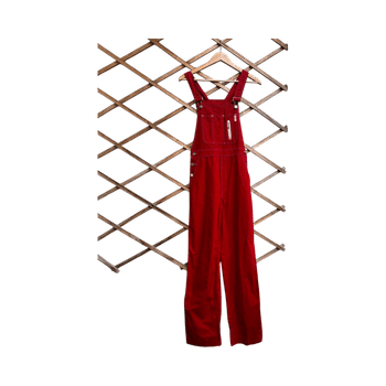 Red cotton overalls