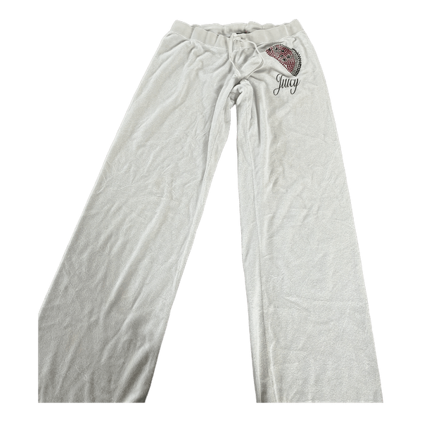Juicy couture white velour trousers