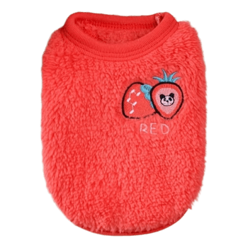 Red fuzzy pet sweater