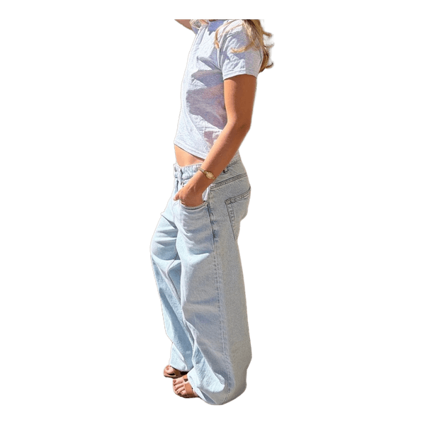Lyseblå wide leg jeans