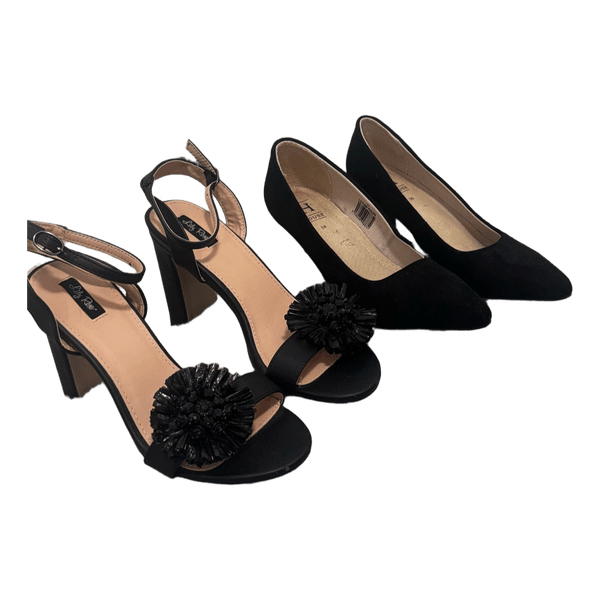 Black pointed heels