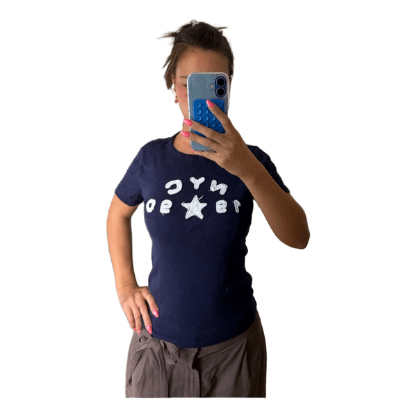 mørkeblå baby tee