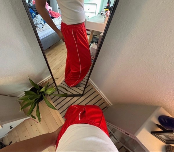 Røde track pants