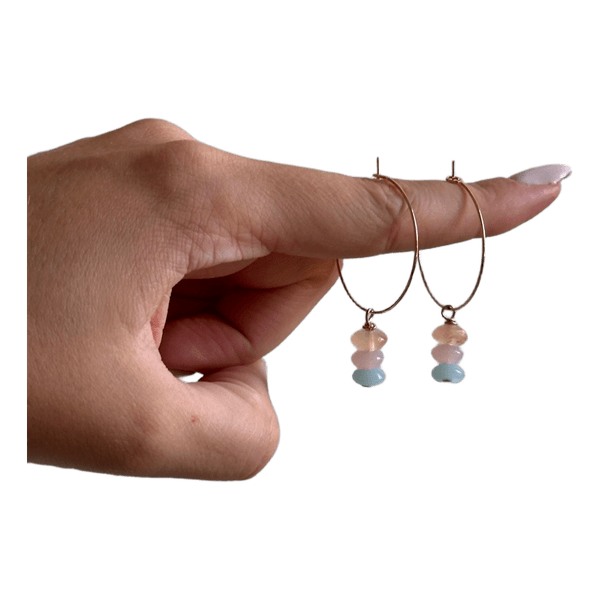 Beaded hoop earrings