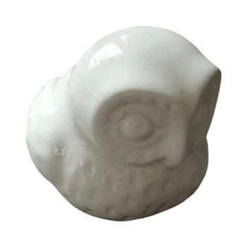 White ceramic owl figurine