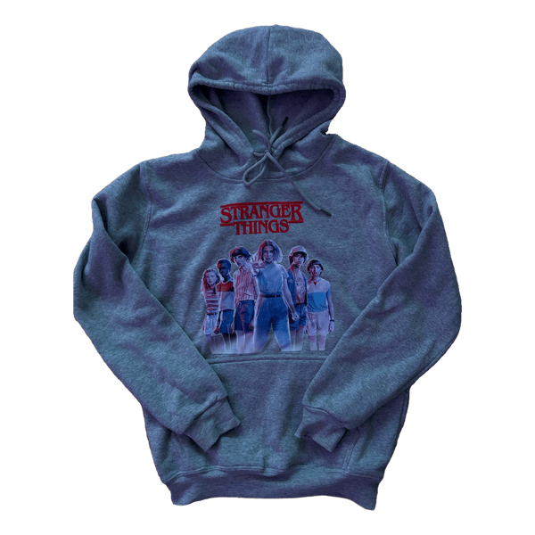 Harmaa Stranger Things huppari