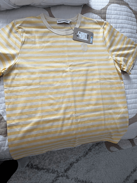 Yellow striped t-shirt Marimekko