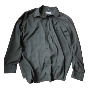 Dark green button-up shirt