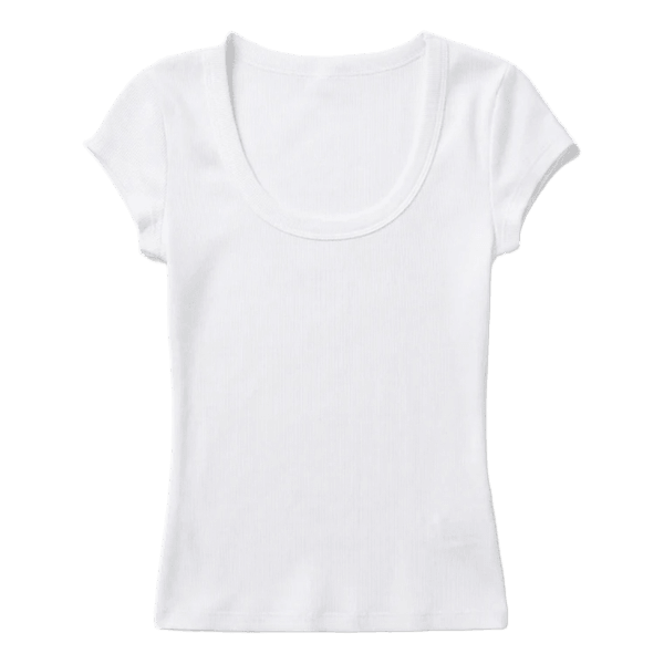 Hvid kortærmet t-shirt