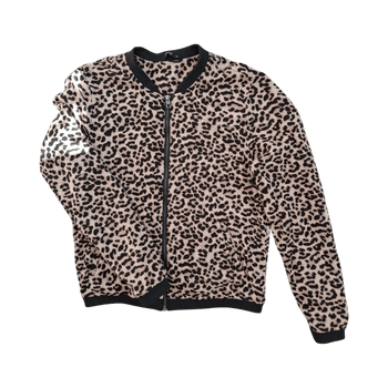 Leopardikuvioinen bomber
