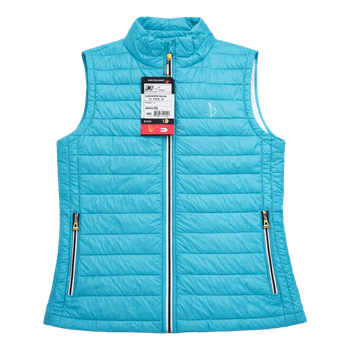 Blue quilted vest