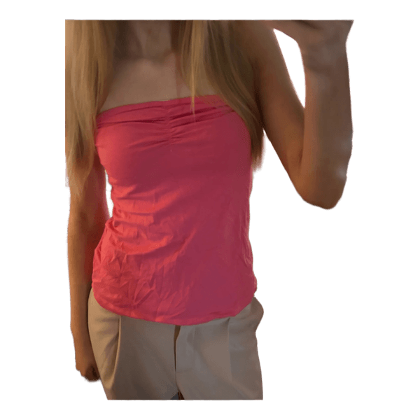 Pink stropløs top