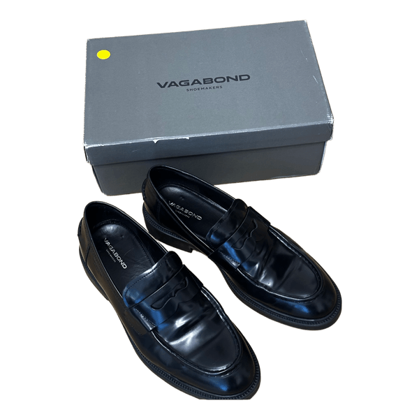 Black Vagabond leather loafers