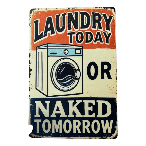Laundry Room Metal Sign – 20 × 30 cm
