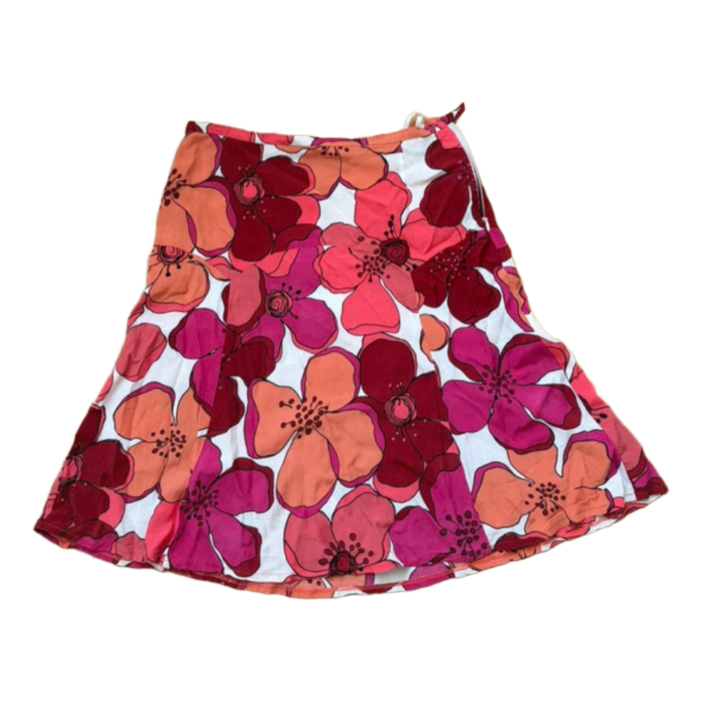 Floral print midi skirt