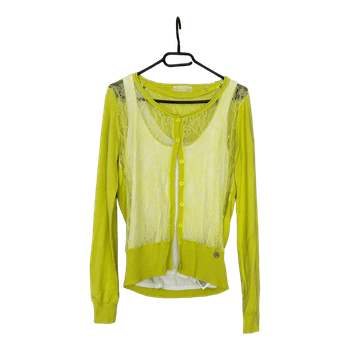 Guess lime green cardigan