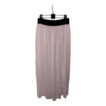 White pleated maxi skirt
