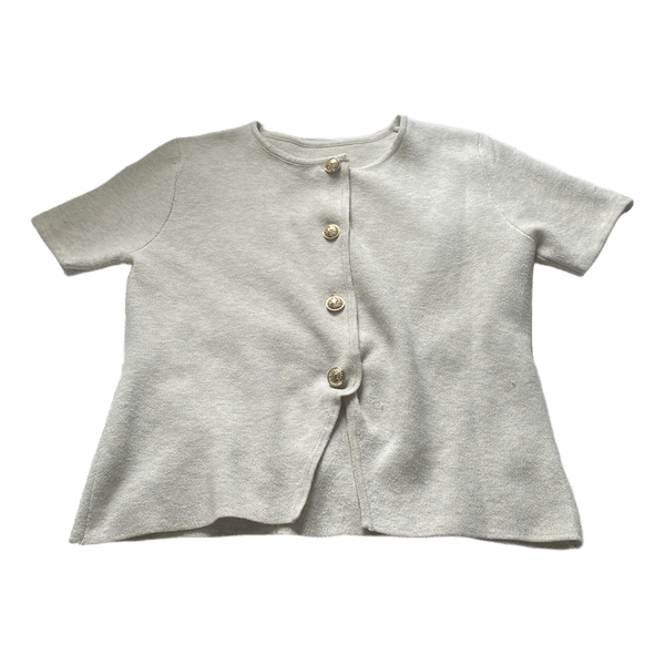 Beige strikket cardigan