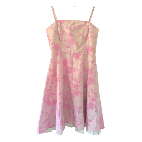 Pink floral summer dress