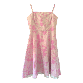 Pink floral summer dress