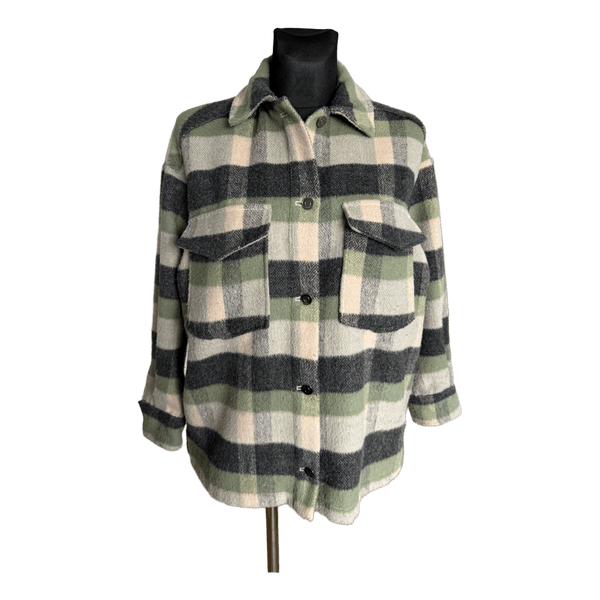 Zara plaid shirt jacket