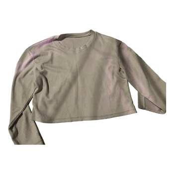 Grey waffle knit set