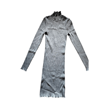 Harmaa ribbikuvioinen mekkopaita