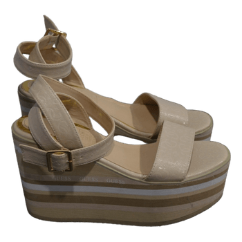 Beige platform sandals Guess