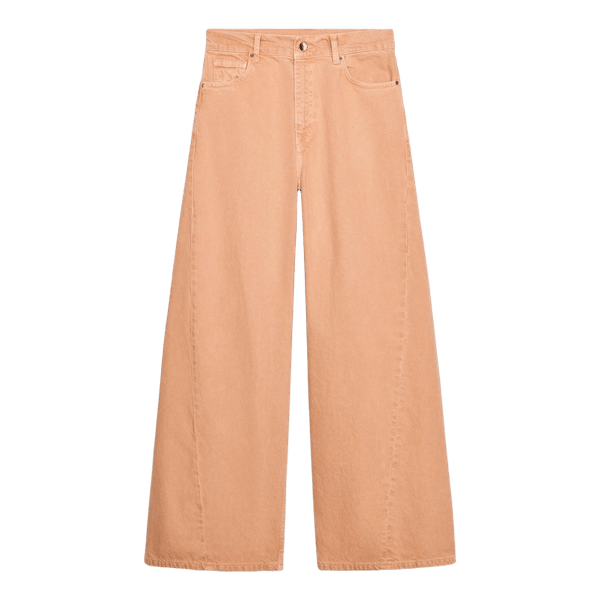Orange wide leg jeans