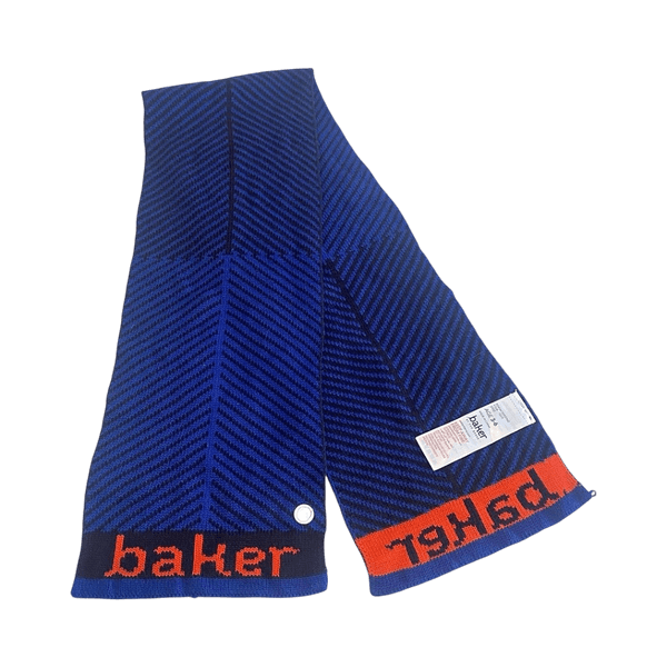 Baker by Ted Baker Kids Knitted Scarf Blue Orange 19×110 cm