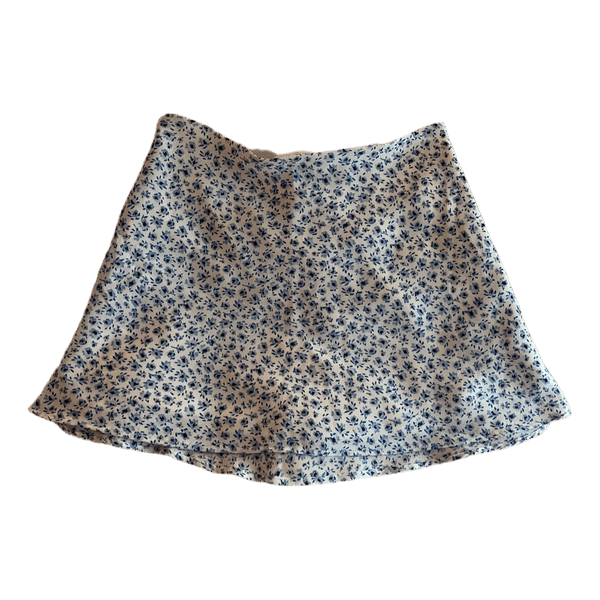 Blue floral mini skirt