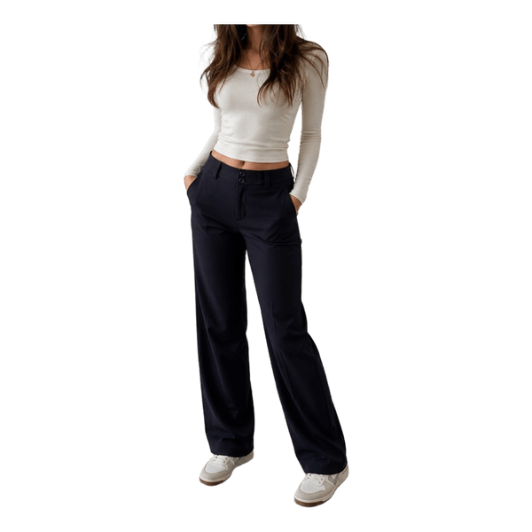 Black wide leg trousers