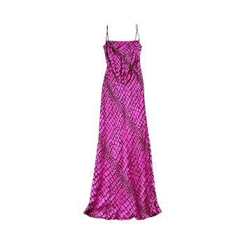 Pink patterned slip dress