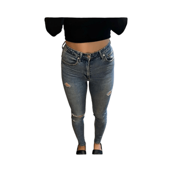 Blue skinny jeans