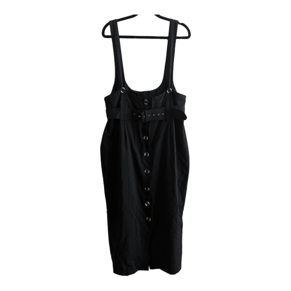 Black pinafore dress