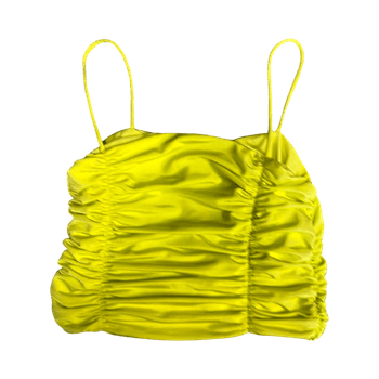 Amisu yellow ruched top