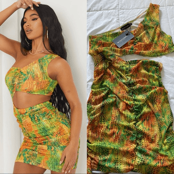 Snake Print Bodycon Dress
