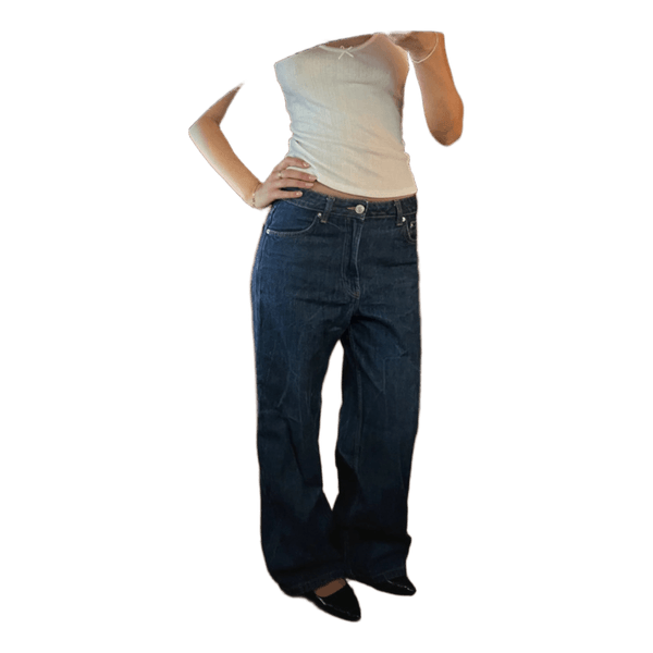 Blå denim jeans