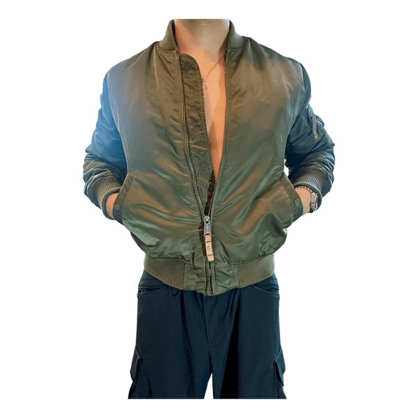 Green bomber jacket
