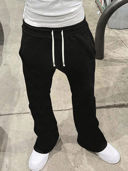 Men's straight-leg knitted pants