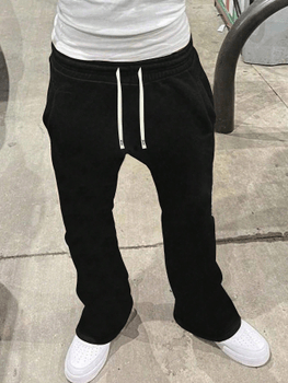 Men's straight-leg knitted pants